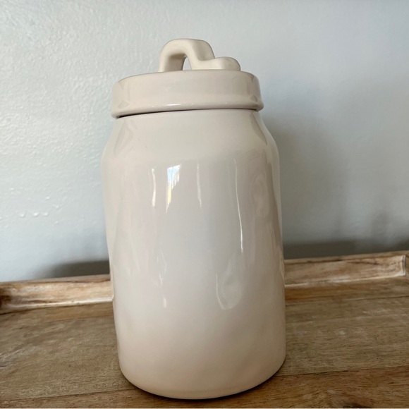 Rae Dunn Artisan Collection By Magenta TEA Canister Script Letters Dimples - Picture 3 of 9